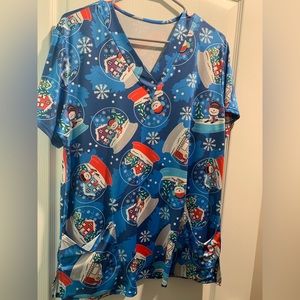 Christmas Scrub tops